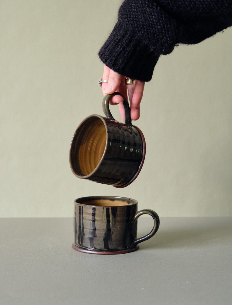 A Pair of Slipware Coffee Mugs by Rob Towler - Image 2