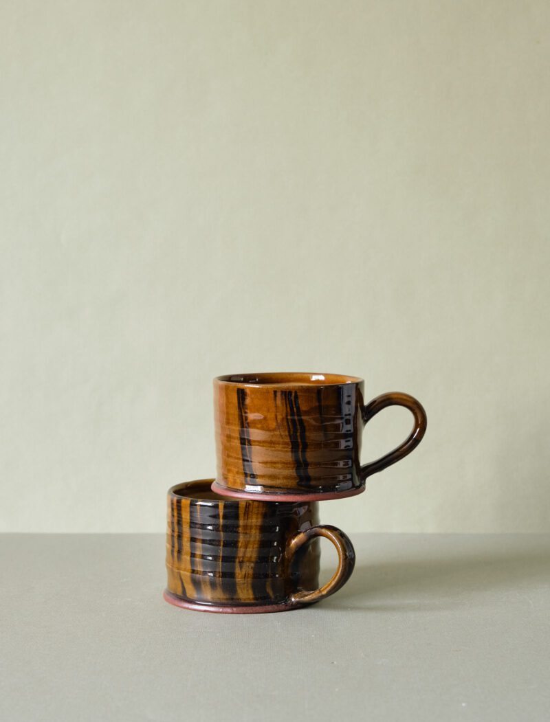 A Pair of Slipware Coffee Mugs by Rob Towler