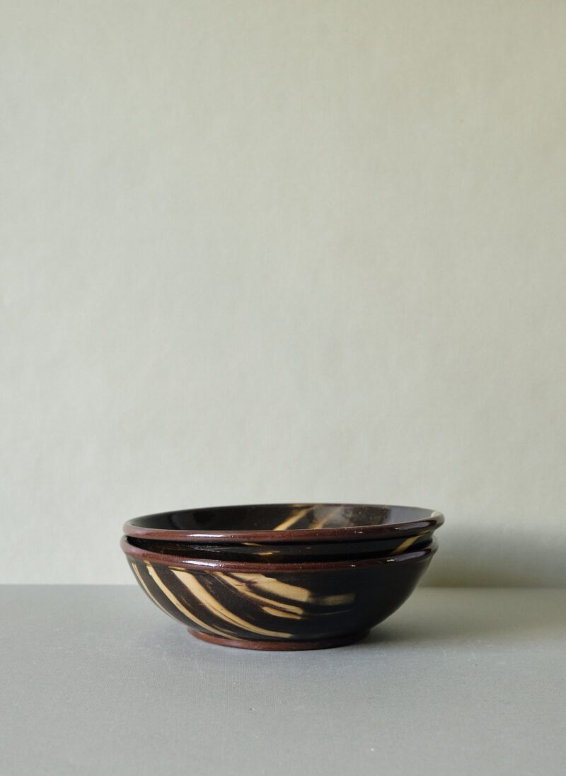 A Pair of Slipware Pasta Bowls by Rob Towler - Image 2