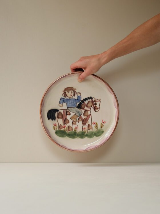 Hand-Painted Ceramic Plate by Ori