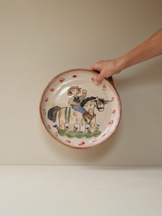 Hand-Painted Ceramic Plate by Ori