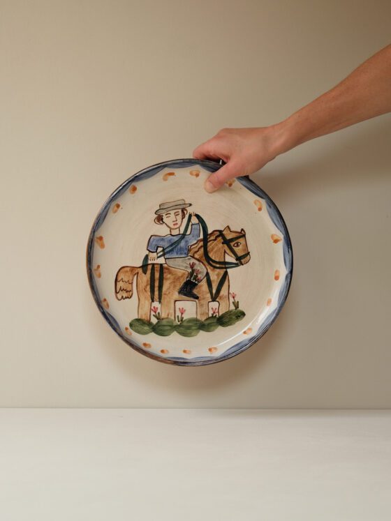 Hand-Painted Ceramic Plate by Ori
