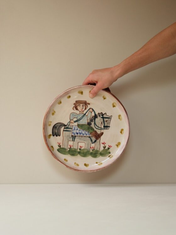 Hand-Painted Ceramic Plate by Ori