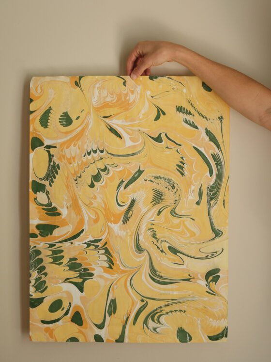 Hand Marbled Paper by Cassidy Mantle