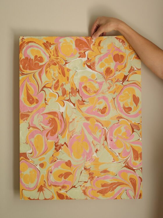 Hand Marbled Paper by Cassidy Mantle
