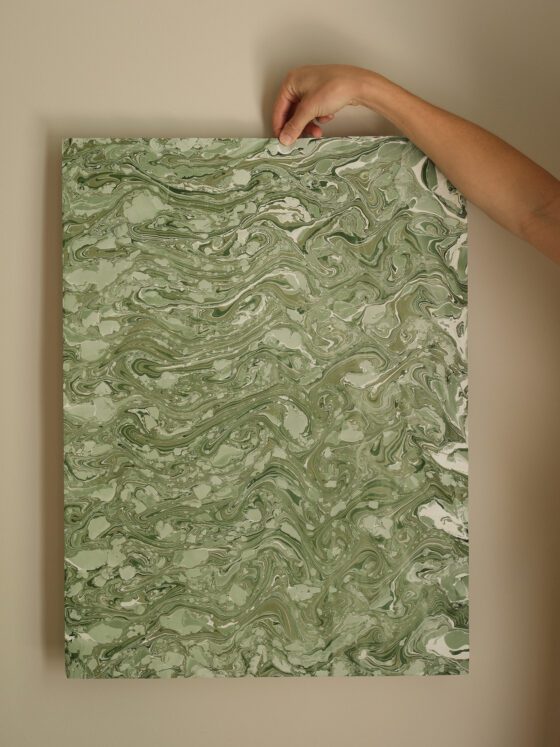 Hand Marbled Paper by Cassidy Mantle
