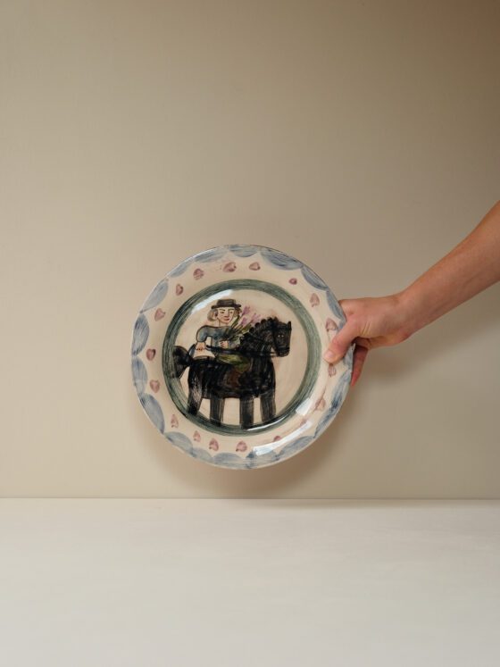 Hand-Painted Ceramic Plate by Ori