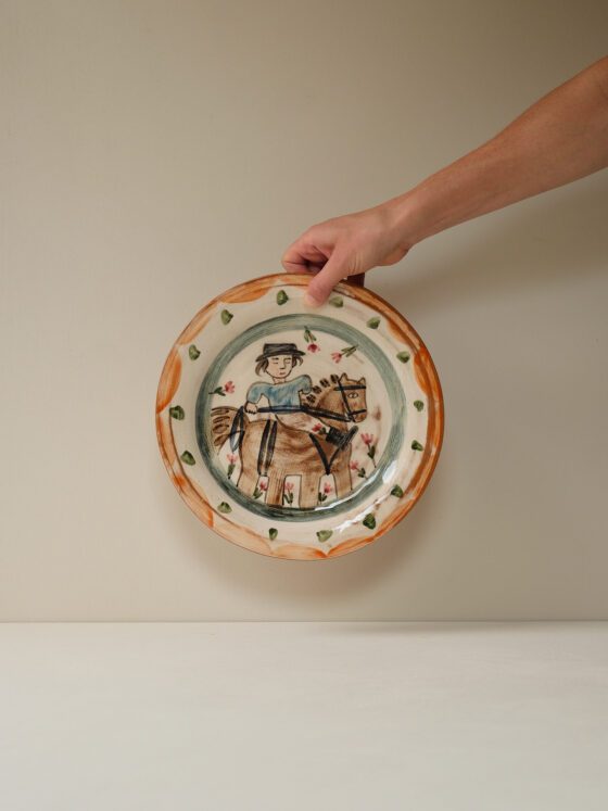 Hand-Painted Ceramic Plate by Ori