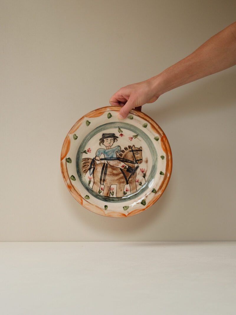 Hand-Painted Ceramic Plate by Ori