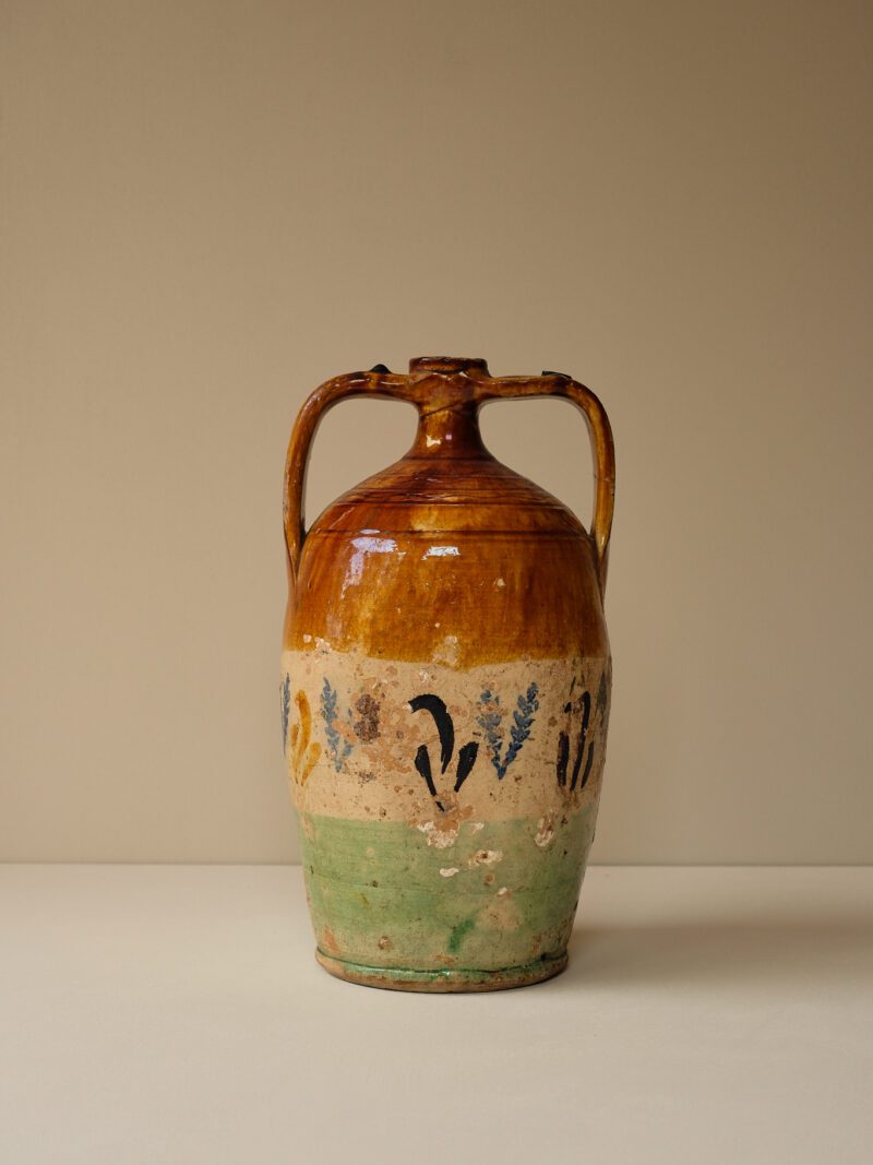 19th Century Italian Twin Handle Terracotta Vase