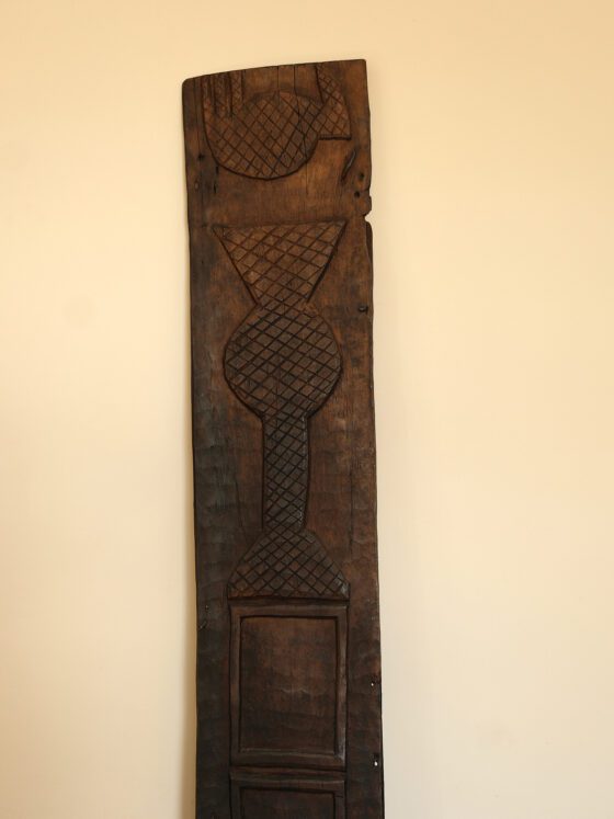 Hand-Carved Nupe Geometric Architectural Panel