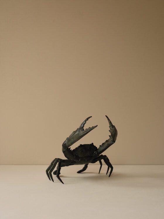 Solid Cast Bronze Crab Sculpture