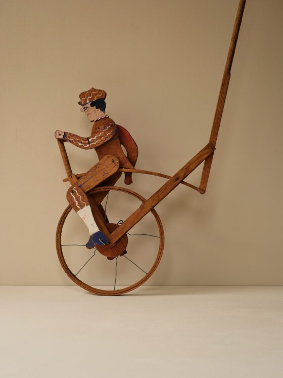 Vintage Hand Crafted Folk Art Push Along Toy