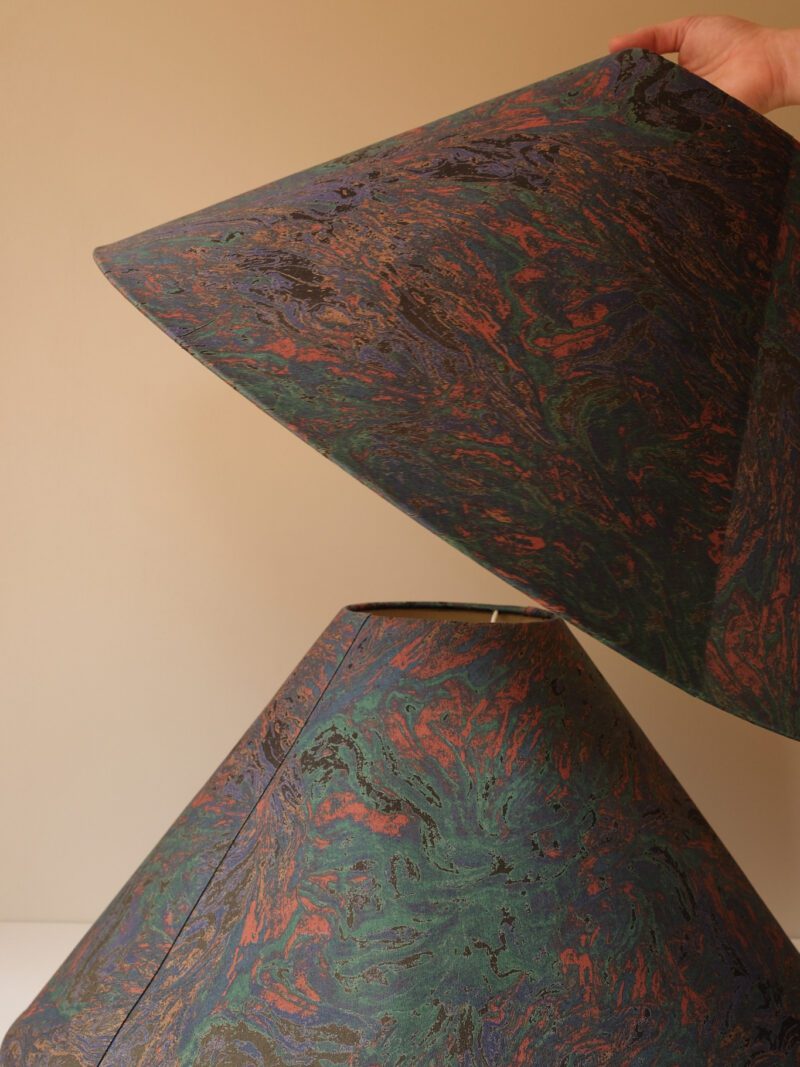 Large Vintage Marble Lampshade